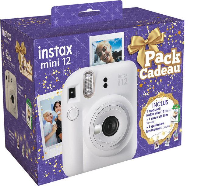 FUJI<br/>INSTAX MINI 12 BLANC PACK CADEAU