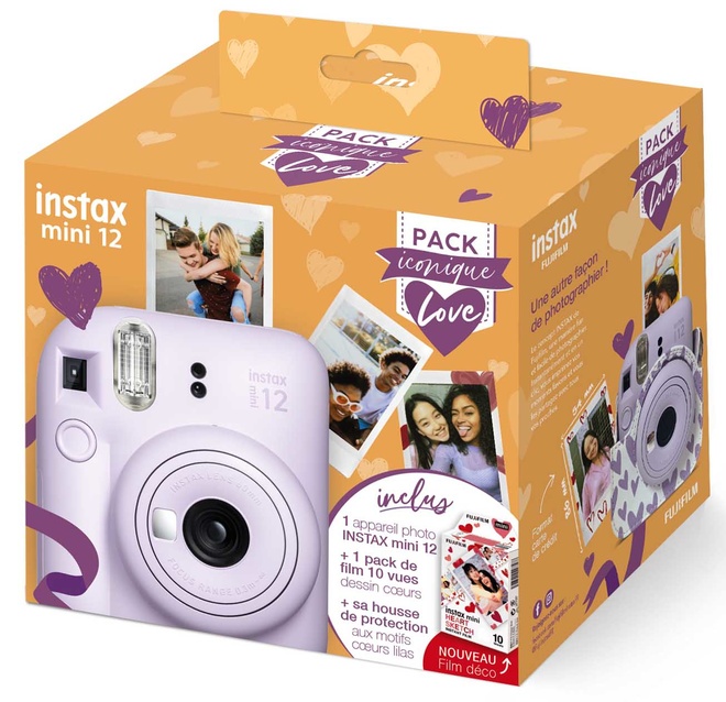 FUJI<br/>INSTAX MINI 12 VIOLET PACK ICONIQUE LOVE