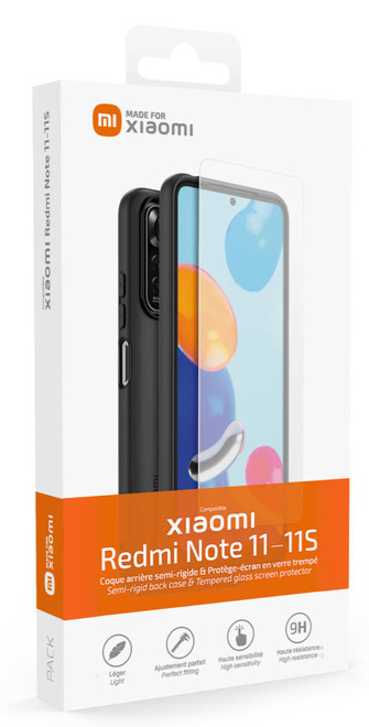 XIAOMI<br/>coque tpu + prot/ecran p/redmi note11/s