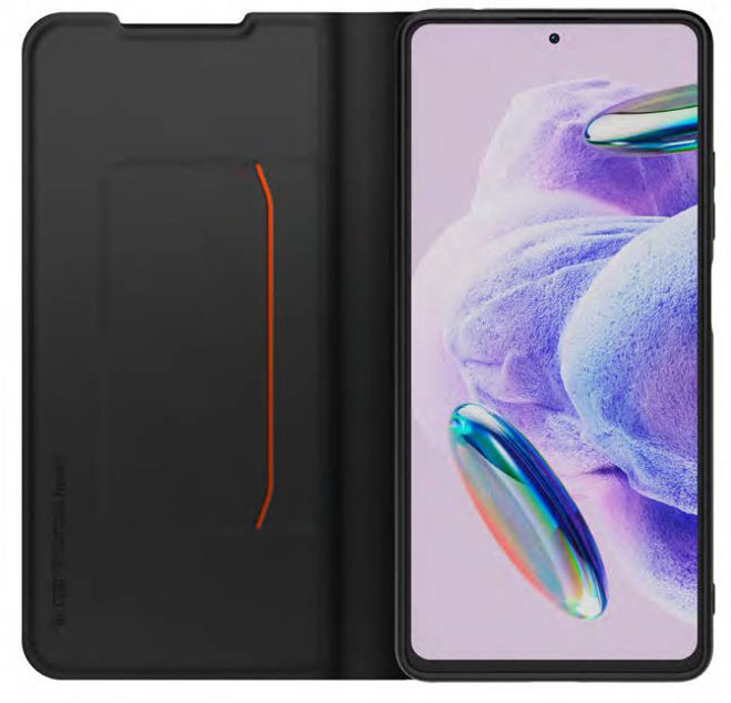 XIAOMI<br/>etui folio noir redmi note 12 pro + 5g