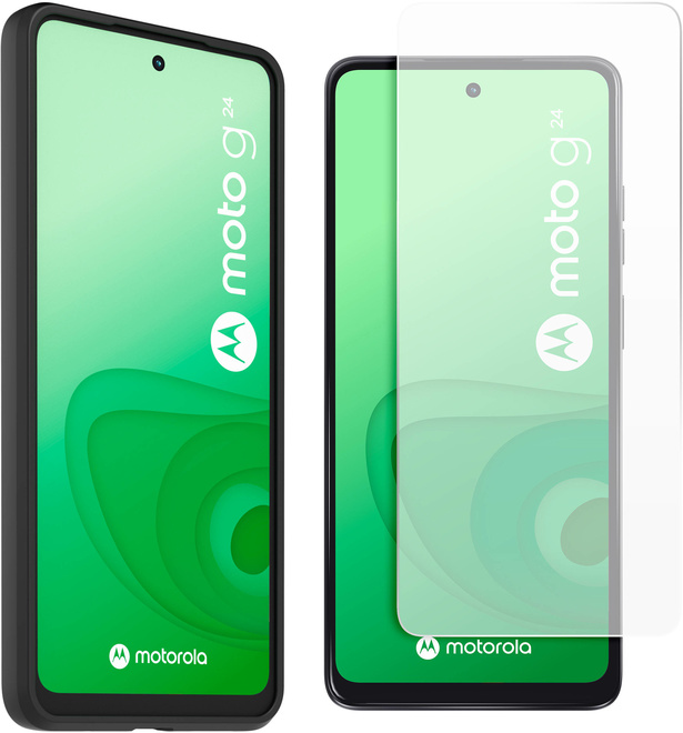 CASR<br/>coque noire+prot ecran moto e14/g04s/g24