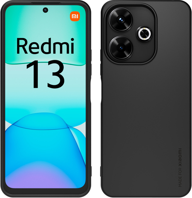 XIAOMI<br/>coque noire + verre trempe redmi 13 4g