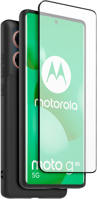 CASR<br/>coque noire+prot ecran moto g85