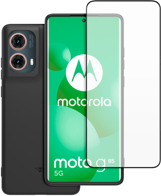 CASR<br/>coque noire+prot ecran moto g85