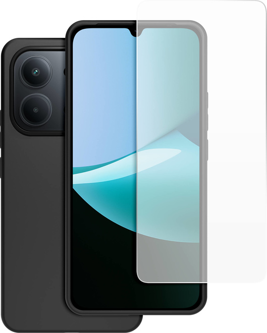 XIAOMI<br/>coque noir tpu + verre trempe redmi 15