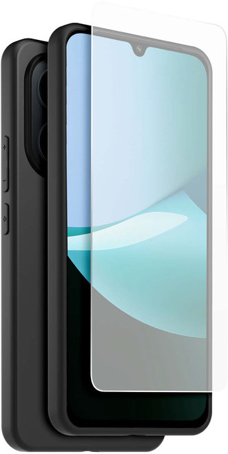 XIAOMI<br/>coque noir tpu + verre trempe redmi 15