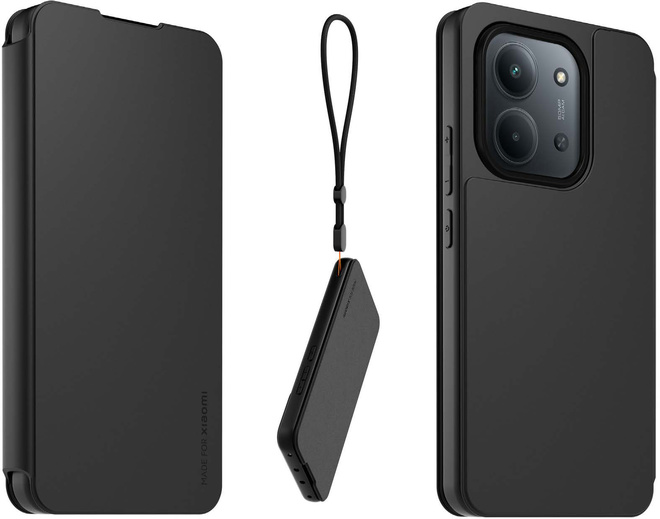 XIAOMI<br/>etui folio noir + dragonne redmi 15