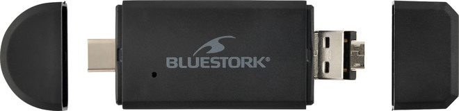 BLUESTORK lect carte SD et Micro SD connect USBC.