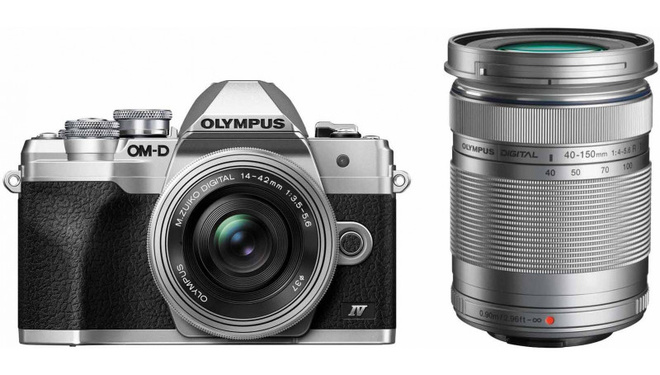 OM SYSTEM<br/>OM-D E-M 10 MK 4 + 14-42 + 40-150 ARGENT