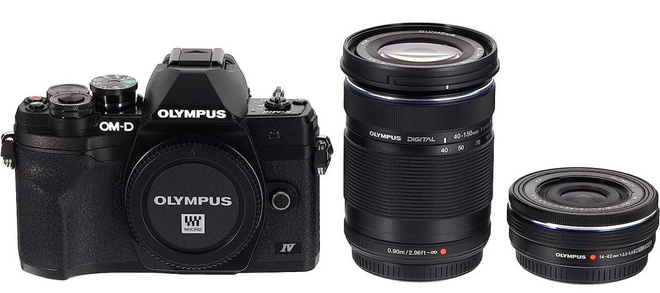 OM SYSTEM<br/>OM-D E-M 10 MK 4 + 14-42 + 40-150 NOIR