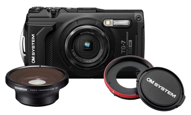OM SYSTEM<br/>TG7 NOIR + CLA-T01 + FCON-T01