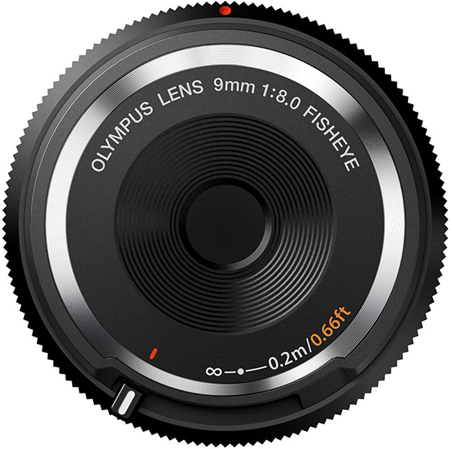 OLYMPUS<br/>9/8 ULTRA PANCAKE FISHEYE NOIR