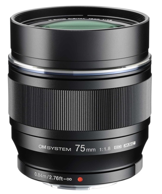 OM SYSTEM<br/>75/1.8 MSC ED MICRO 4/3 NOIR OM