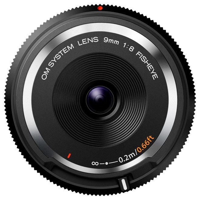 OM SYSTEM<br/>9/8 ULTRA PANCAKE FISHEYE NOIR OM