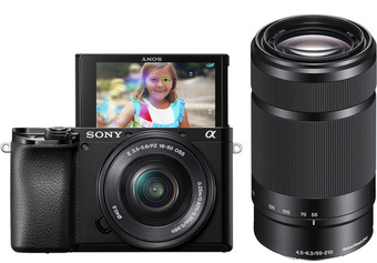 SONY<br/>ALPHA A6100 NOIR + 16-50 PZ + 55-210