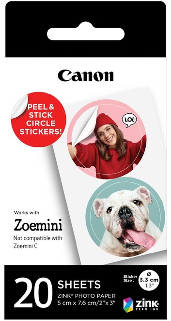 CANON<br/>ZP-2030-2C 20 FEUILLES RONDES ZOE MINI