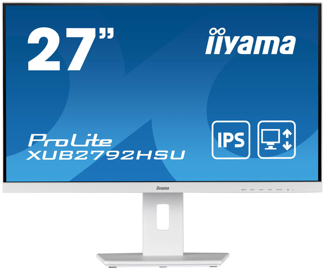 IIYAMA<br/>27.ips.regl hauteur.hub usb.blanc.