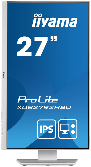 IIYAMA<br/>27.ips.regl hauteur.hub usb.blanc.