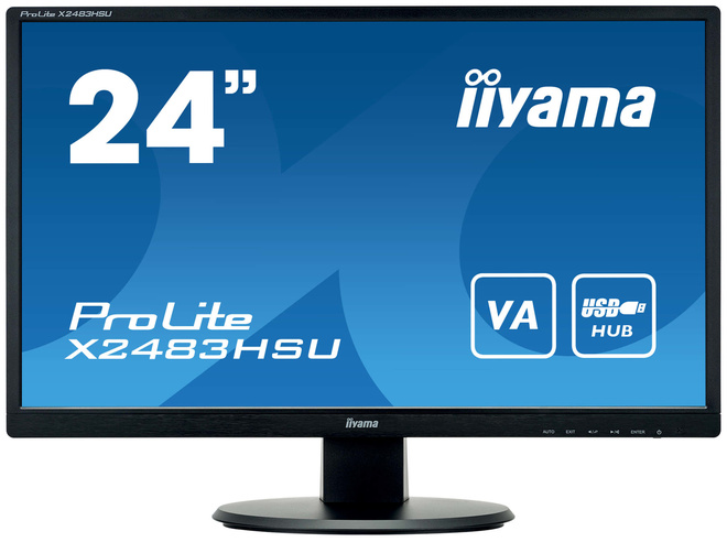 IIYAMA<br/>24.1 hdmi.hub usb.reduc lum bleu.