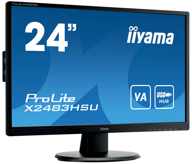 IIYAMA<br/>24.1 hdmi.hub usb.reduc lum bleu.