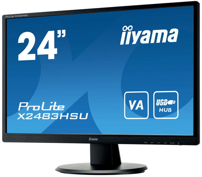 IIYAMA<br/>24.1 hdmi.hub usb.reduc lum bleu.