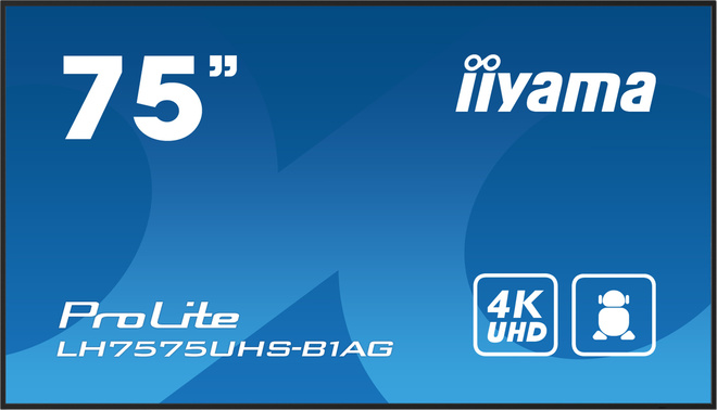 IIYAMA<br/>75.affichage dynamique.24/7.4K UHD.