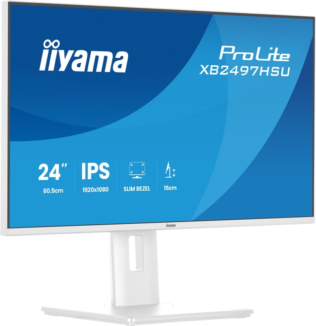 IIYAMA<br/>24.ips.1920x1080.120hz.pied regl.blanc.