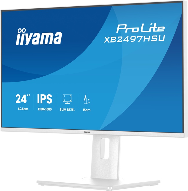 IIYAMA<br/>24.ips.1920x1080.120hz.pied regl.blanc.
