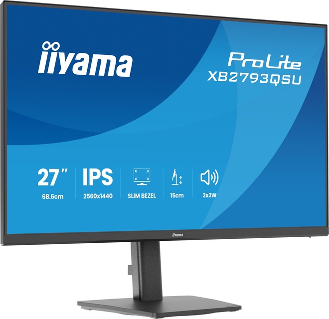 IIYAMA<br/>27.ips 2560x1440.75hz reg haut.