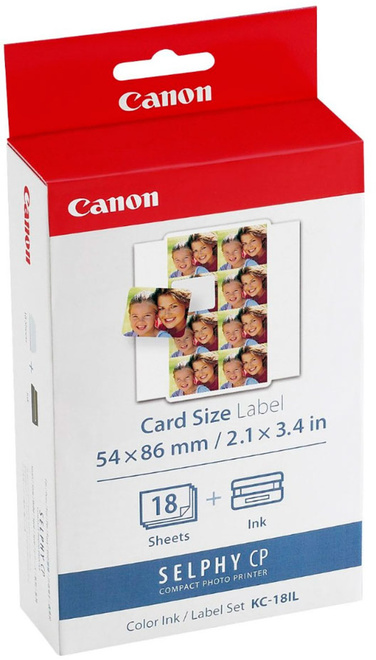 CANON<br/>kit etiquettes kc-18il p/ imp selphy.