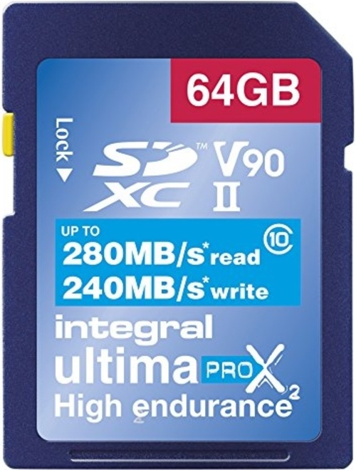 INTEGRAL<br/>SDXC 64GB V90 8K 280/240MB