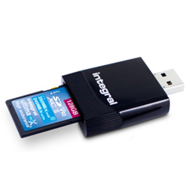 INTEGRAL<br/>lect cartes usb3.0 uhs-II 2 slot sd msd