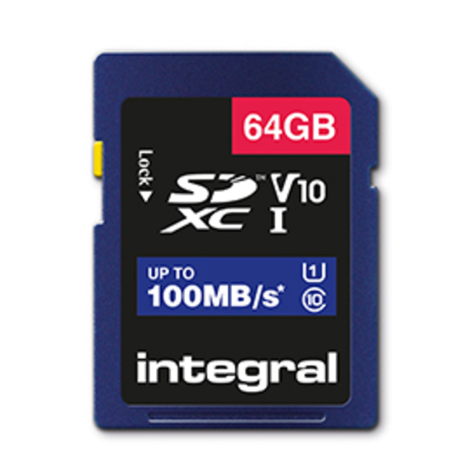 INTEGRAL SDXC 64GB  V10 FULL HD