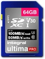 INTEGRAL SDXC 64GB V30 4K  100/90MB