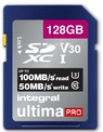 INTEGRAL SDXC 128GB V30 4K  100/90MB