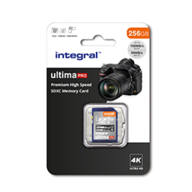 INTEGRAL SDXC  256GB V30 4K  100/90MB