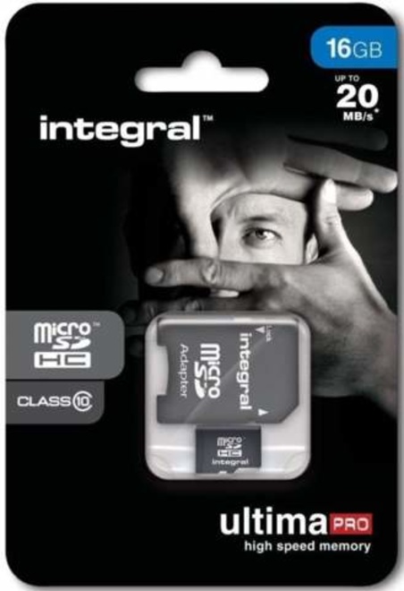 INTEGRAL<br/>MICROSDHC 16GB V10 FULL HD