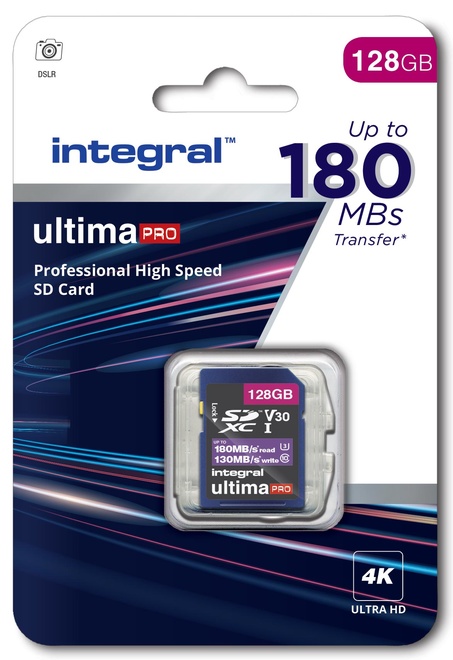 INTEGRAL<br/>SDXC 128Go CL10 180MB/130MB