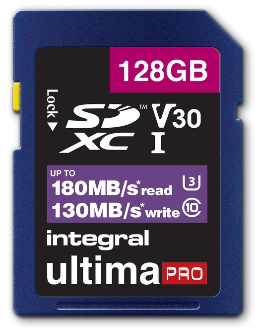 INTEGRAL<br/>SDXC 128Go CL10 180MB/130MB