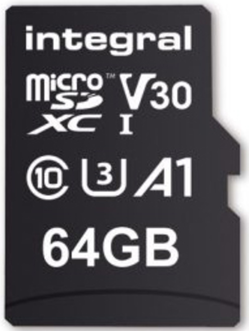 INTEGRAL<br/>MICRO SDXC 64GB UHS1 U1 CL10 V30 4K