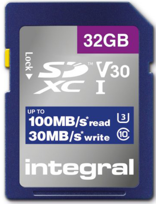 INTEGRAL<br/>SDHC 32GB CL10 V30 30MB