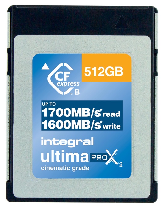 INTEGRAL<br/>CFEXPRESS 512GO CINEMATIC 8K RAW 500MB/S