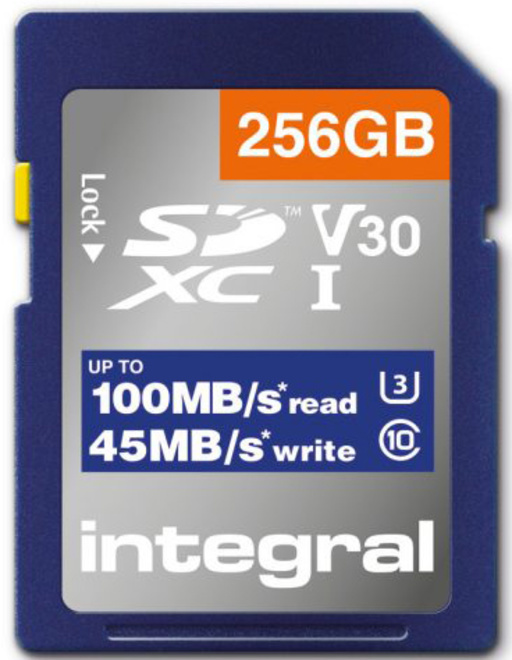 INTEGRAL<br/>SDXC 256GB CL10 V30 45MB