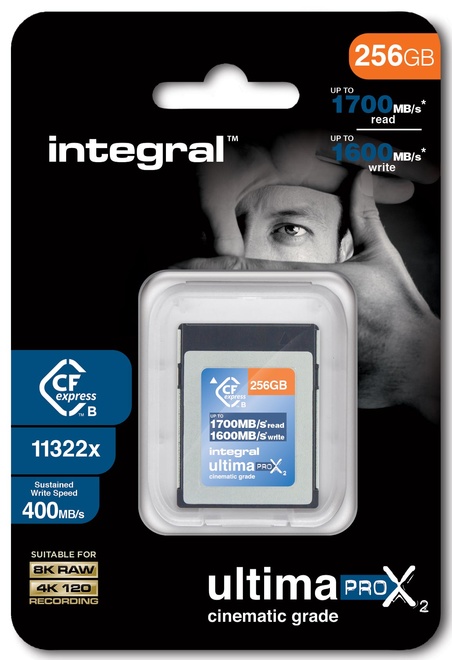 INTEGRAL<br/>CFEXPRESS 256GO CINEMATIC 8K RAW 400MB/S