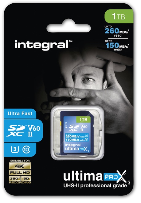 INTEGRAL<br/>SDXC 1TB UHS-II U3 CL10 V60 260/150