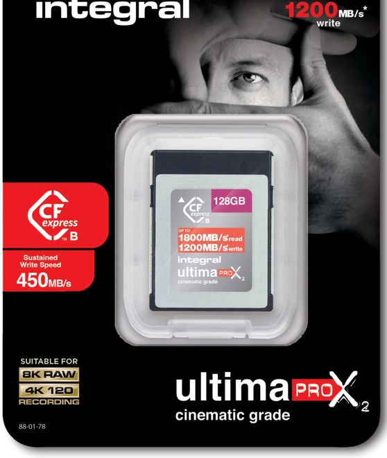 INTEGRAL<br/>CFEXPRESS 128G TYPE B 2.0 CINEMATIC