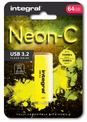INTEGRAL<br/>cle usb 64go.usb-c 3.2.jaune.