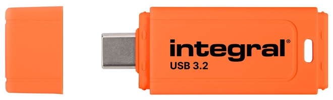 INTEGRAL<br/>cle usb 64go.usb-c 3.2.orange.