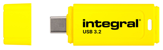 INTEGRAL<br/>cle usb 128go.usb-c 3.2.jaune.