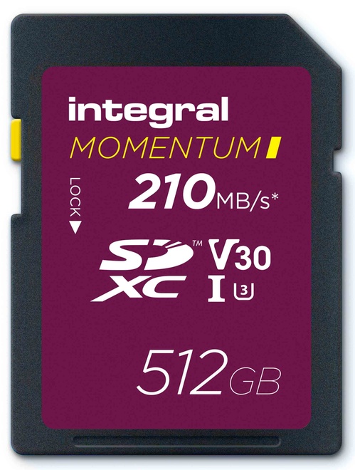INTEGRAL<br/>SDXC 512G UHS-1 U3 CL10 V30 MOMENTUM I
